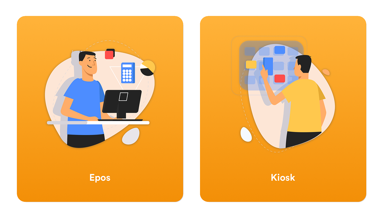 NexKiosk modes: Epos and Kiosk - two tabs side by side