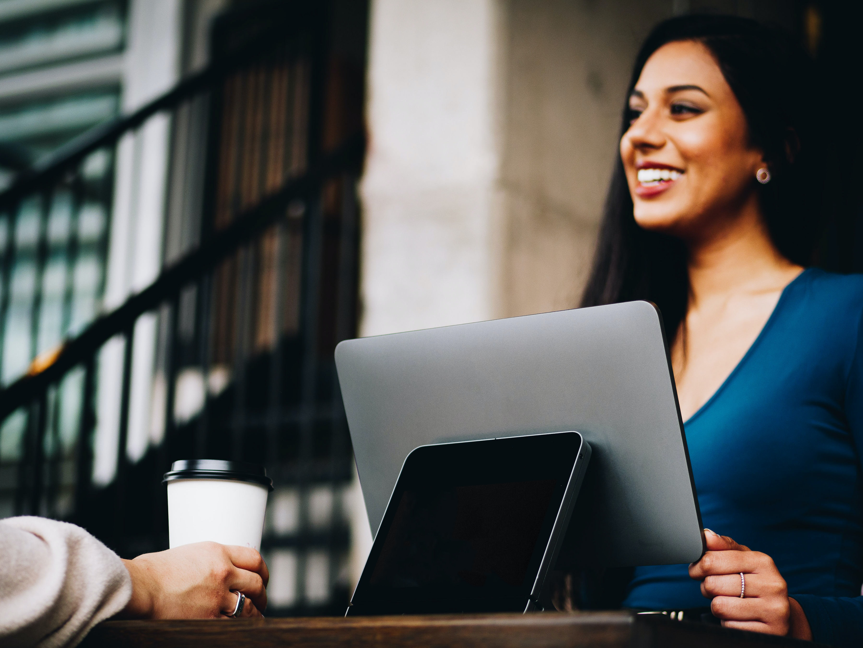 In-person interaction between a receptionist and community member