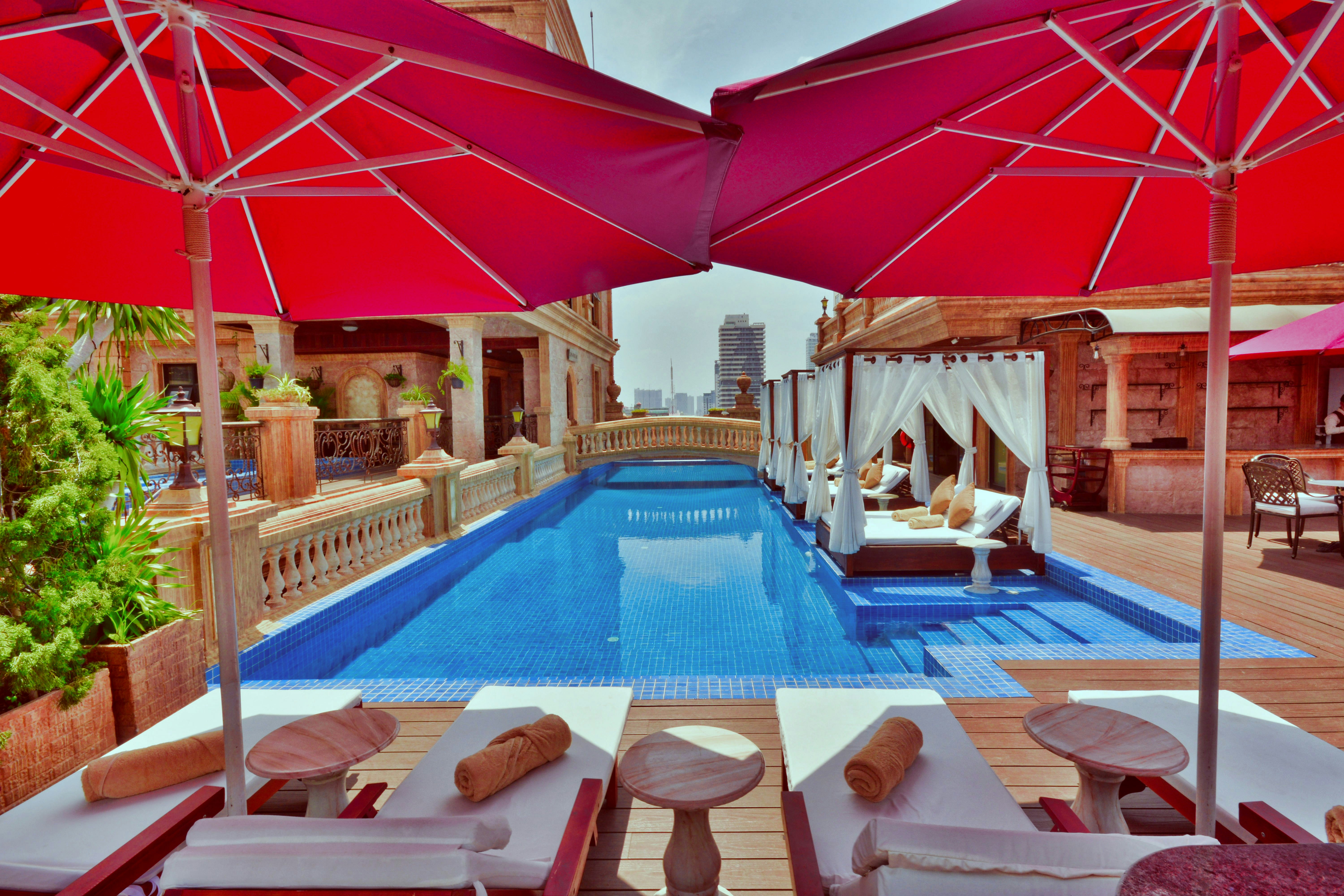 A typical member's club with a rooftop pool