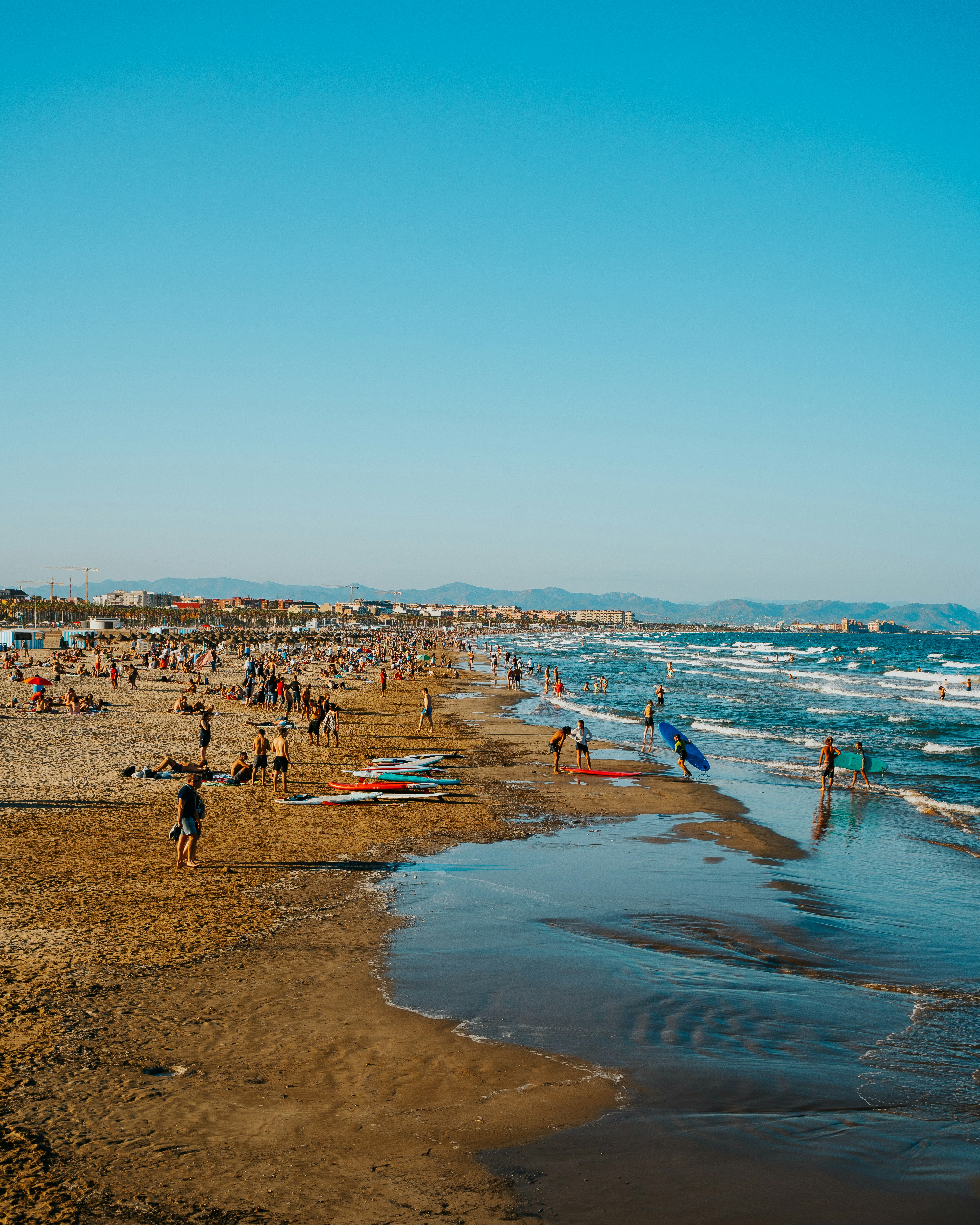 A beach near the coworking space in Valencia