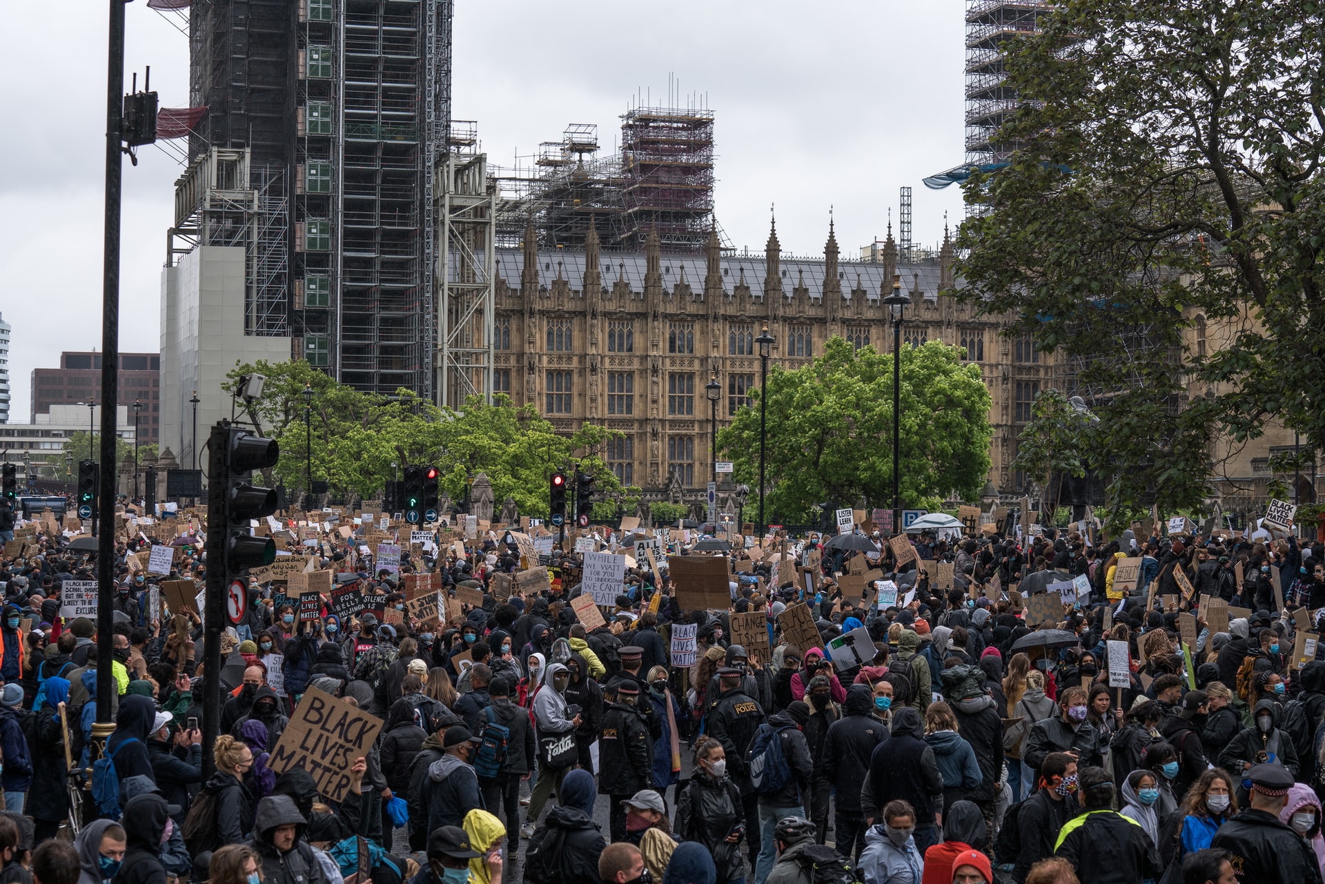 BLM protests in London 2020. Photo by @eadesstudio via Unsplash