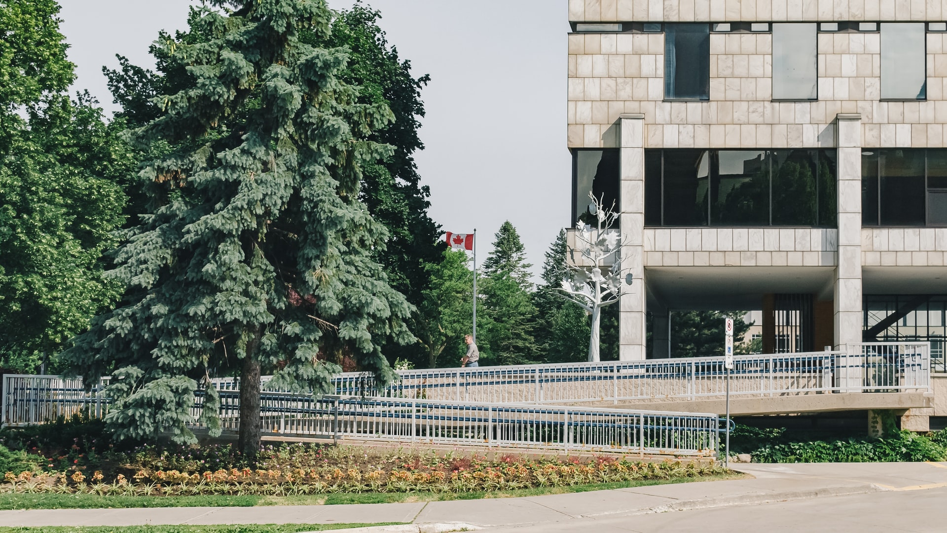 Building access ramp. Photo via Unsplash